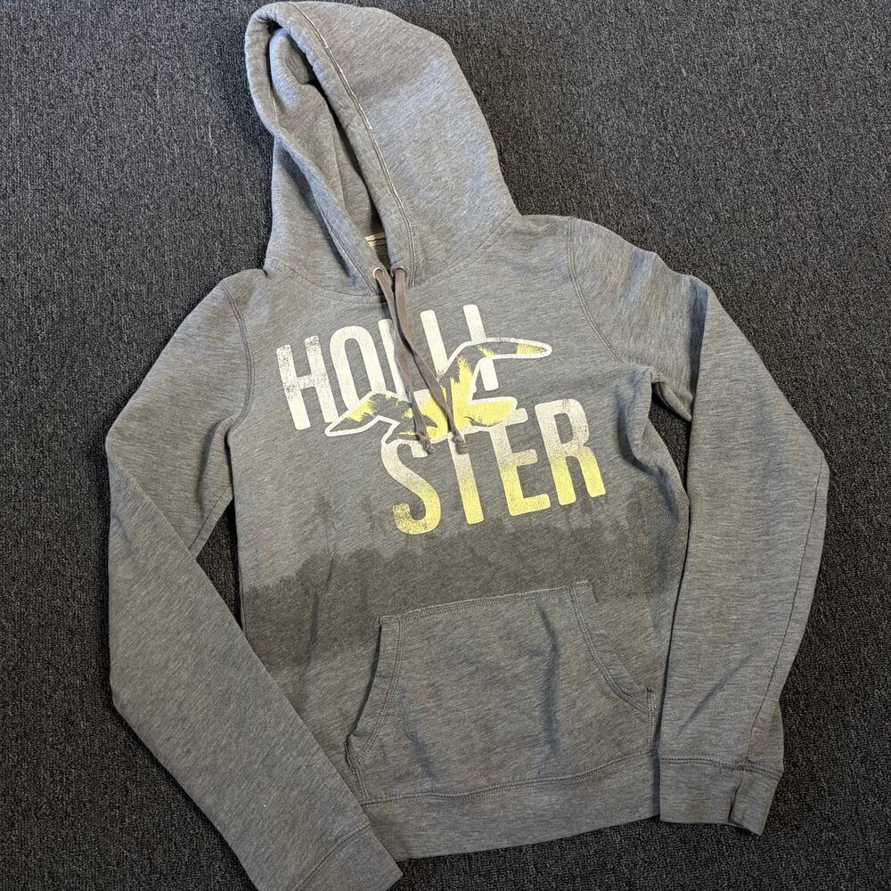 Vintage Y2k Hollister Hco Beach Grey Sunset Longsleeve Hoodie Sweatshirt L